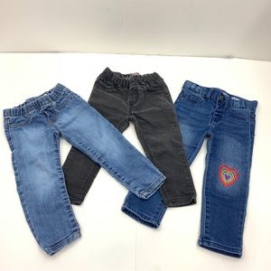 Toddler Girls Denim Jeans Leggings Bundle Sz 2T Cat and Jack GAP Oshkosh